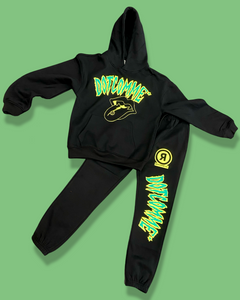 Black "Night Glo" Sweat Suit