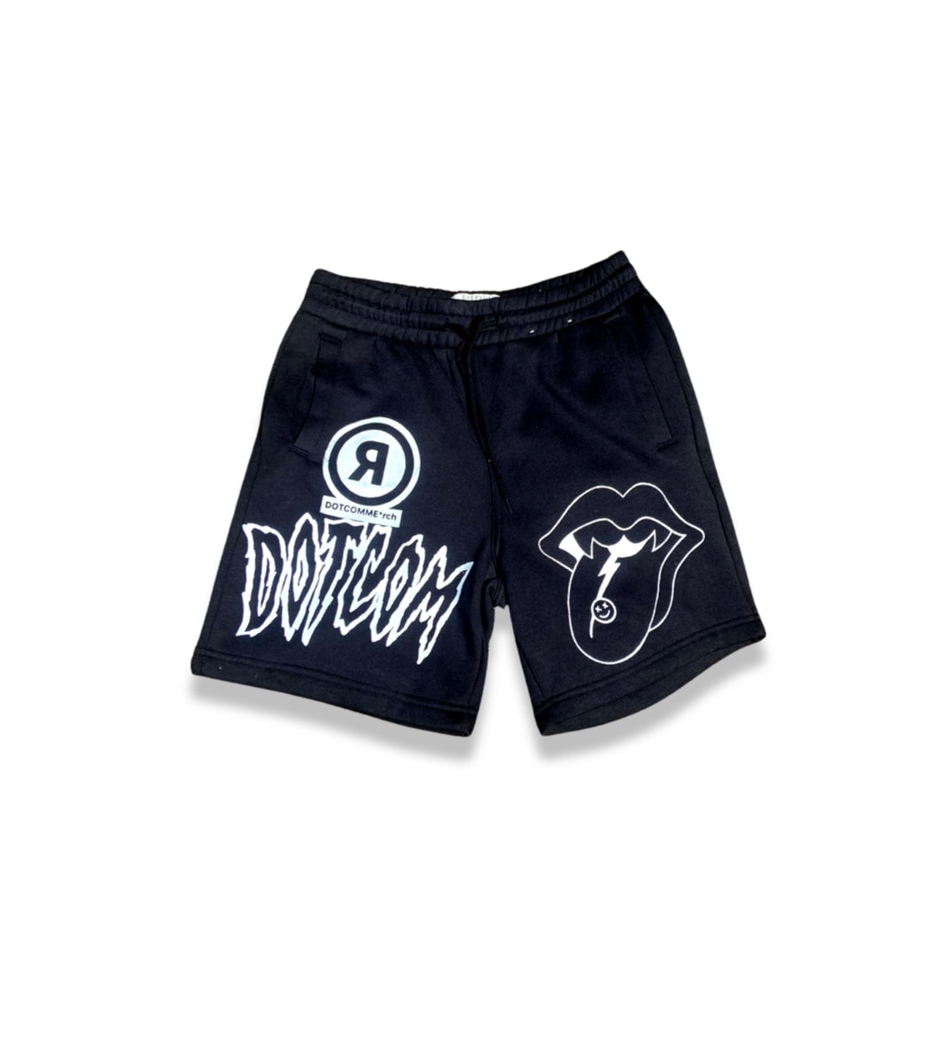 Black DOTCOM GRAFFITI SHORTS"