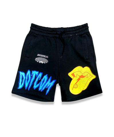 Black "DOTCOM NIGHT GLO GRAFFITI " Shorts