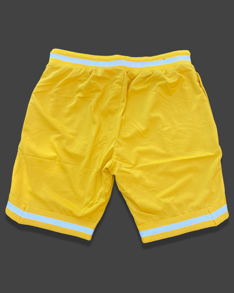 Yellow DOTCOM GRAFFITI Basketball Shorts