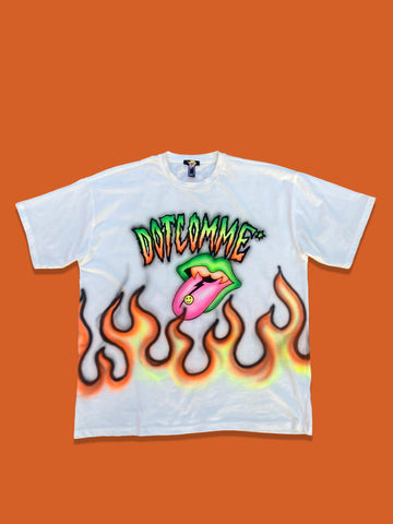 DOTCOMME* AIRBRUSH FLAME TEE"