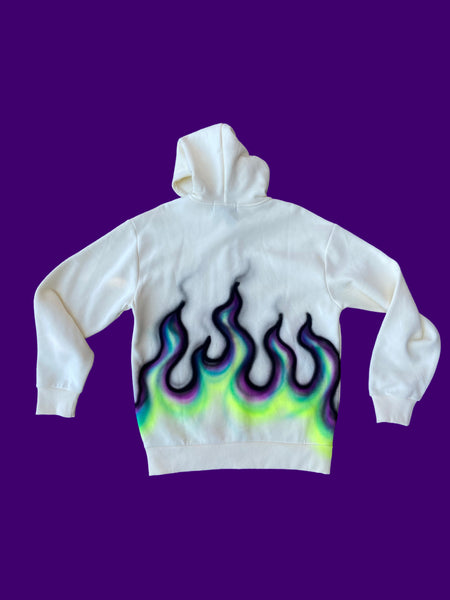 DOTCOMME* AIRBRUSH FLAME HOODIE