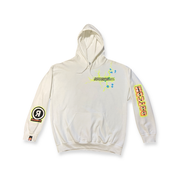 White "Air brush Hoodie by DOTCOM