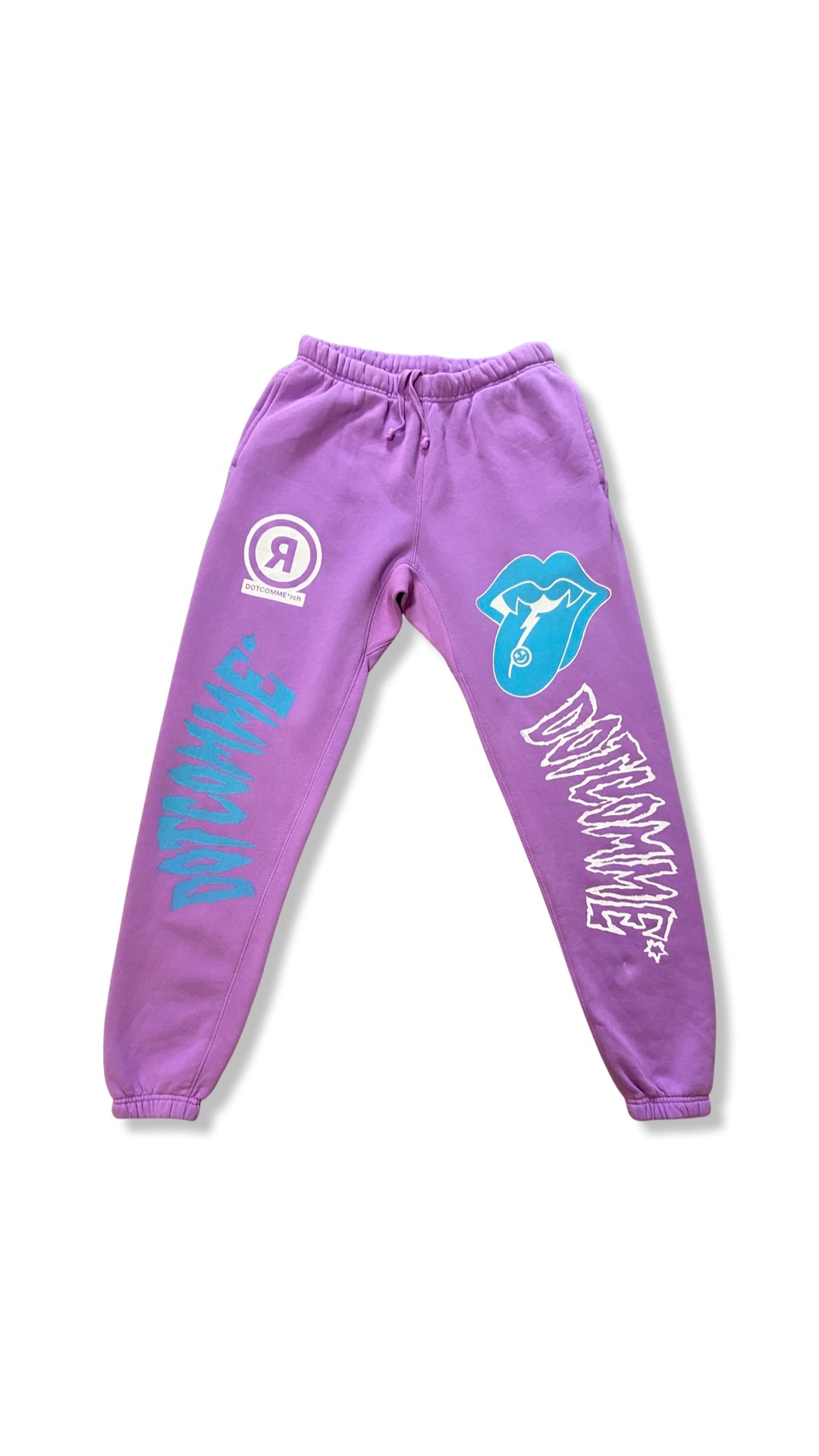 PURPLE NIGHT GLO "DOTCOMME* MADNESS" SWEAT PANTS